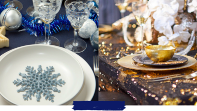 La tendencia de mesas azules en Navidad